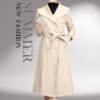 Manteau cuir femme beige Éternel prestige