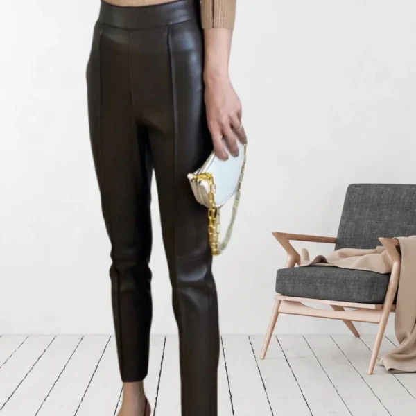 Pantalon cuir fashion fit Éternel Prestige