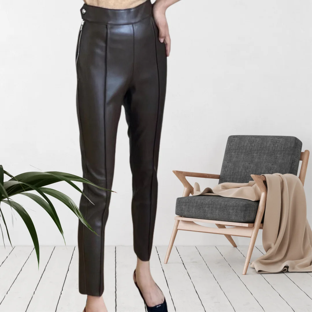 Pantalon cuir fashion fit Éternel Prestige