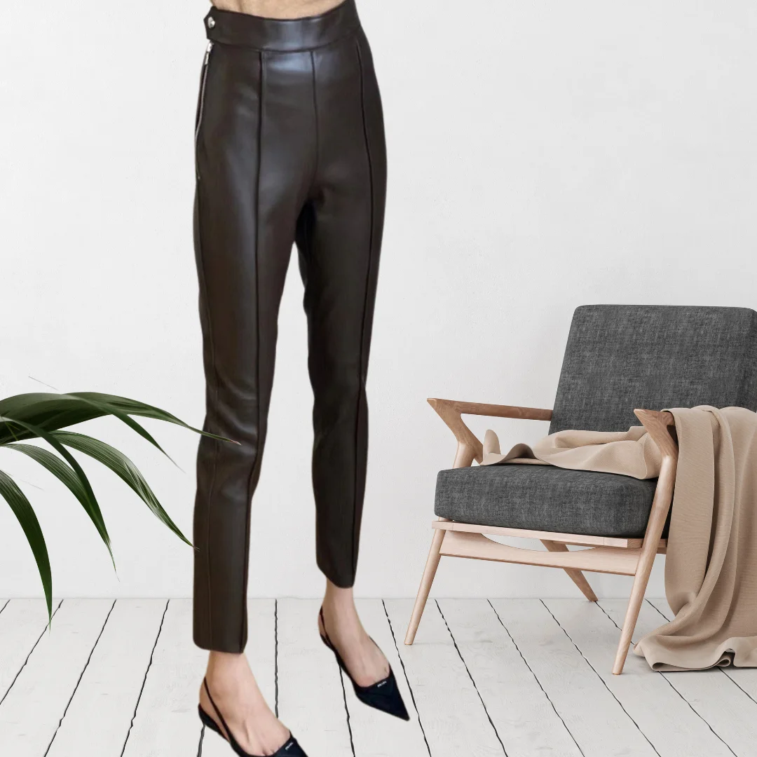 Pantalon cuir fashion fit Éternel Prestige