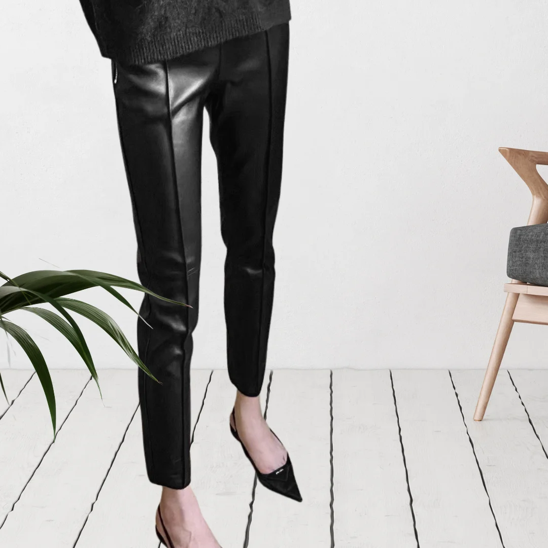 Pantalon cuir fashion fit Éternel Prestige