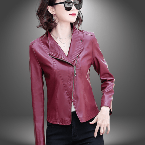 Veste cuir rose femme Éternel Prestige