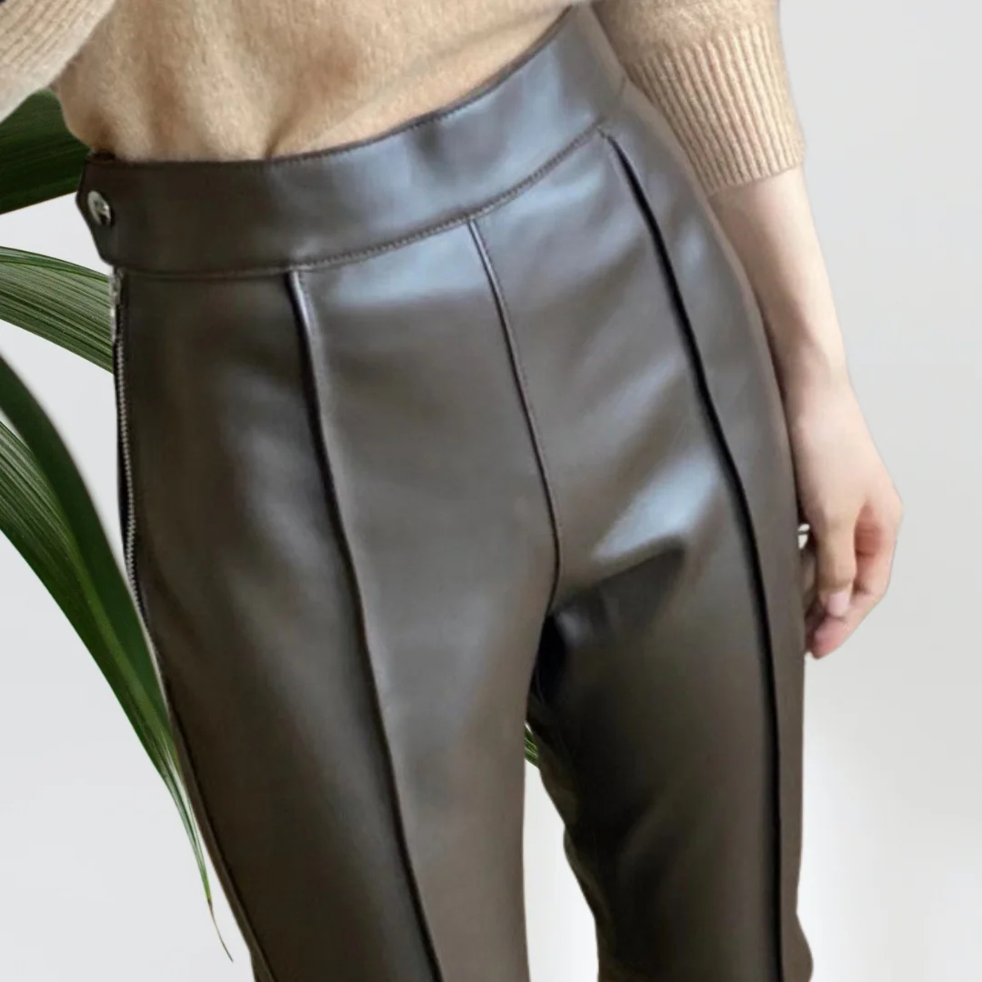 Pantalon cuir fashion fit Éternel Prestige