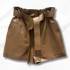 Short cuir marron femme Bellona Éternel Prestige