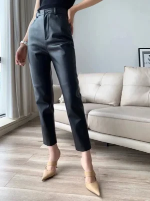 Pantalon cuir fashion fit Éternel Prestige