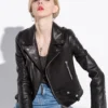 Blouson cuir femme fashion moto Éternel Prestige