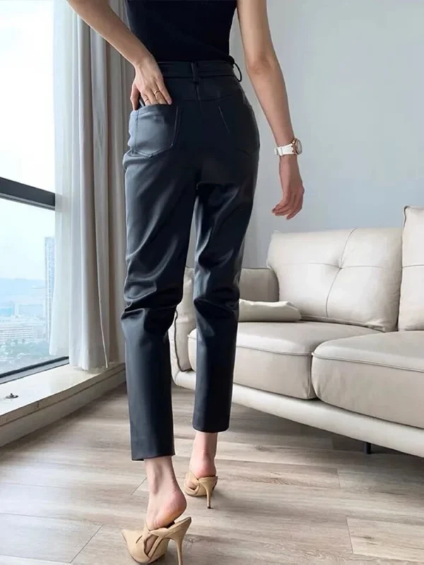 Pantalon cuir fashion fit Éternel Prestige